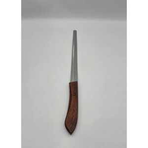 Ekco Stainless Serrated Bread Knife Wood Handle USA Vintage 13.5"